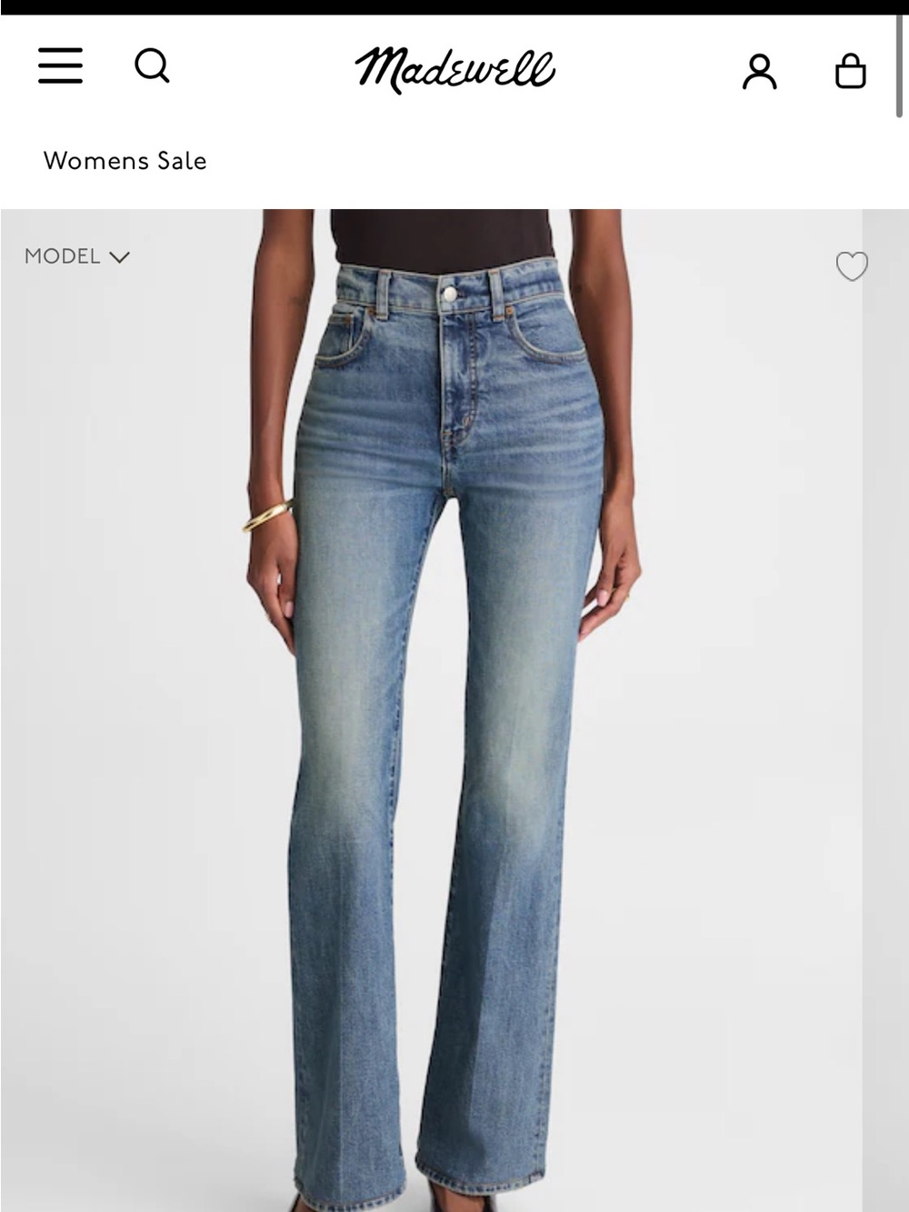 Madewell High-Rise Flare Jeans in Light Blue
